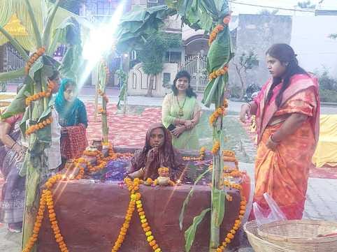 कंकरखेड़ा के कासमपुर में हुई छठ पूजा। कंकरखेड़ा के कासमपुर में हुई छठ पूजा।