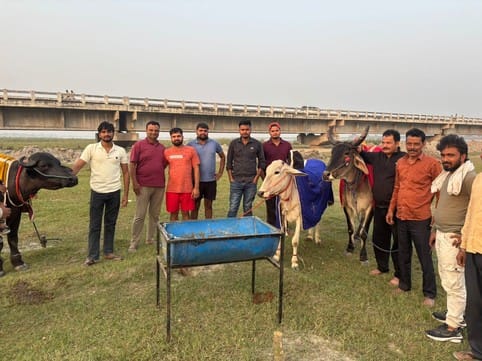 अनूपशहर गंगा की रेती में सजा तंबुओं का शहर। संवाद