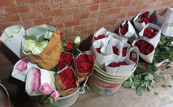 फोटो 24- सोनीपत के गीता भवन स्थित दुकान पर वरमाला तैयार करते कारीगर। संवाद फोटो 24- सोनीपत के गीता भवन स्थित दुकान पर वरमाला तैयार करते कारीगर। संवाद