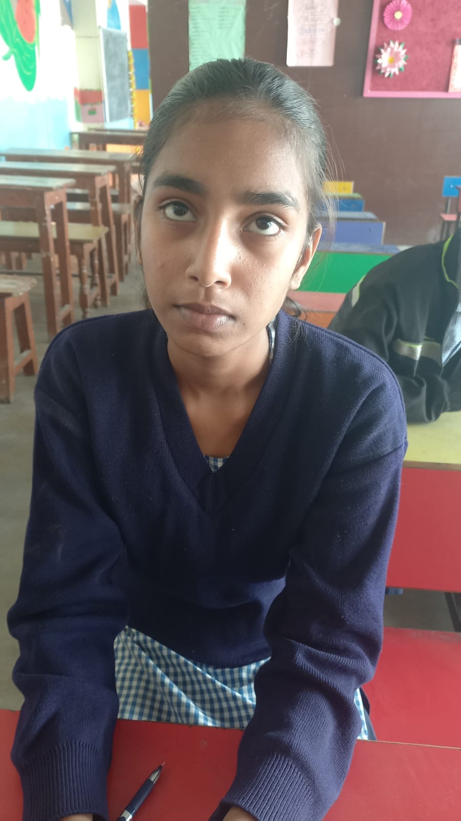09jjrp12- वैदिक कन्या सीनियर सेकेंडरी स्कूल में अतुल महेश्वरी छात्रवृत्ति के लिए परीक्षा देते 