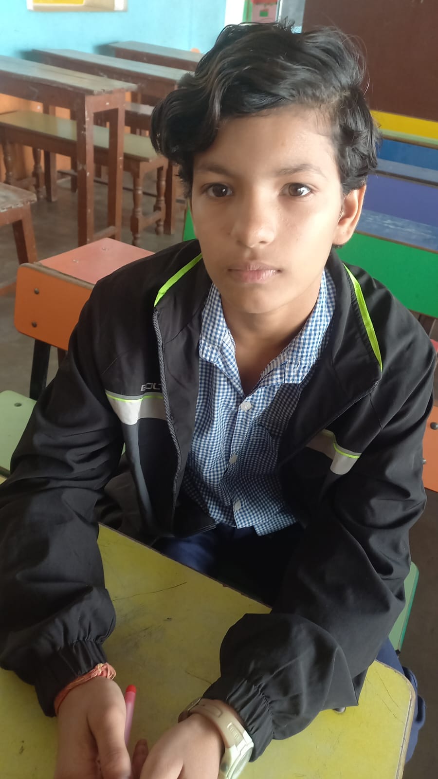 09jjrp12- वैदिक कन्या सीनियर सेकेंडरी स्कूल में अतुल महेश्वरी छात्रवृत्ति के लिए परीक्षा देते 