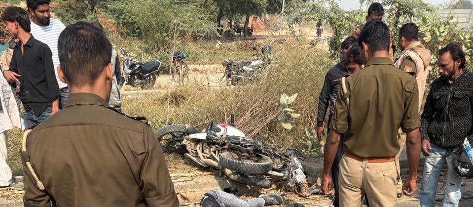 बालैनी टोल पर हादसे में मृतक रिठानी निवासी नितिन की फाइल फोटो। स्रोत:परिजन बालैनी टोल पर हादसे में मृतक रिठानी निवासी नितिन की फाइल फोटो। स्रोत:परिजन