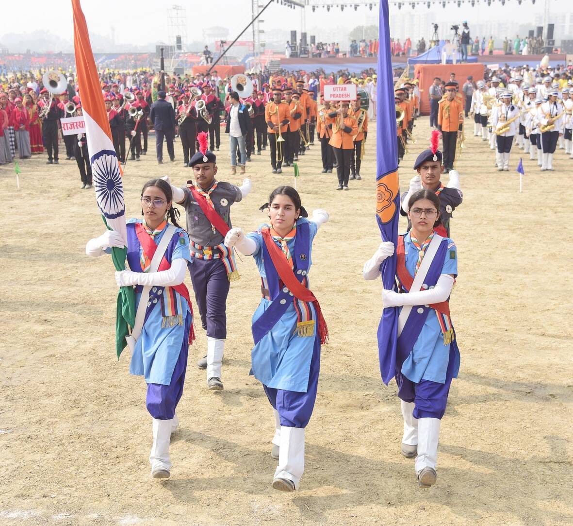 वृंदावन स्थित डिफेंस एक्सपो ग्राउंड में रविवार से शुरू हुए 19वें भारत स्काउट्स एंड गाइड्स के सा वृंदावन स्थित डिफेंस एक्सपो ग्राउंड में रविवार से शुरू हुए 19वें भारत स्काउट्स एंड गाइड्स के सा