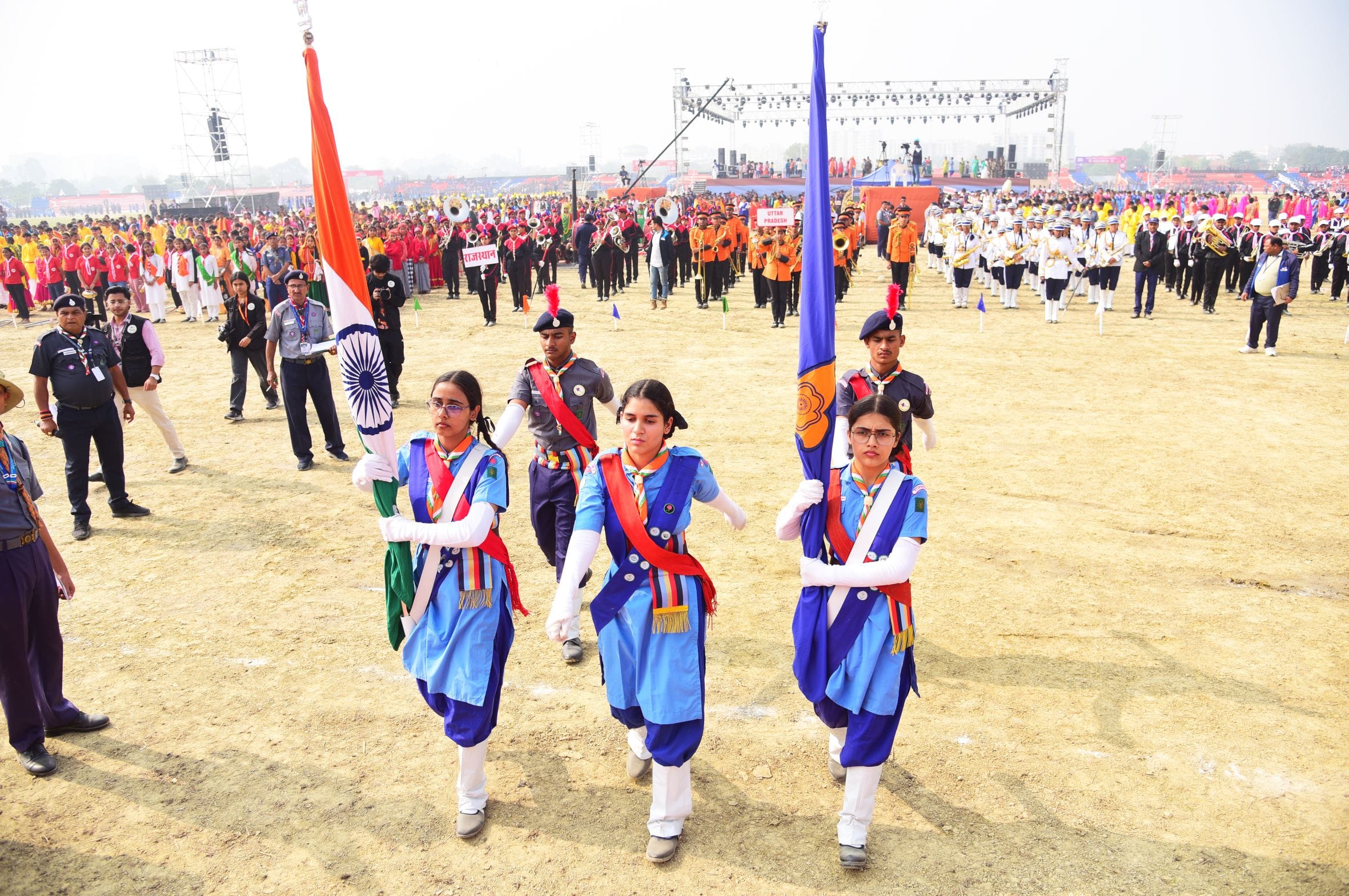 वृंदावन स्थित डिफेंस एक्सपो ग्राउंड में रविवार से शुरू हुए 19वें भारत स्काउट्स एंड गाइड्स के सा वृंदावन स्थित डिफेंस एक्सपो ग्राउंड में रविवार से शुरू हुए 19वें भारत स्काउट्स एंड गाइड्स के सा