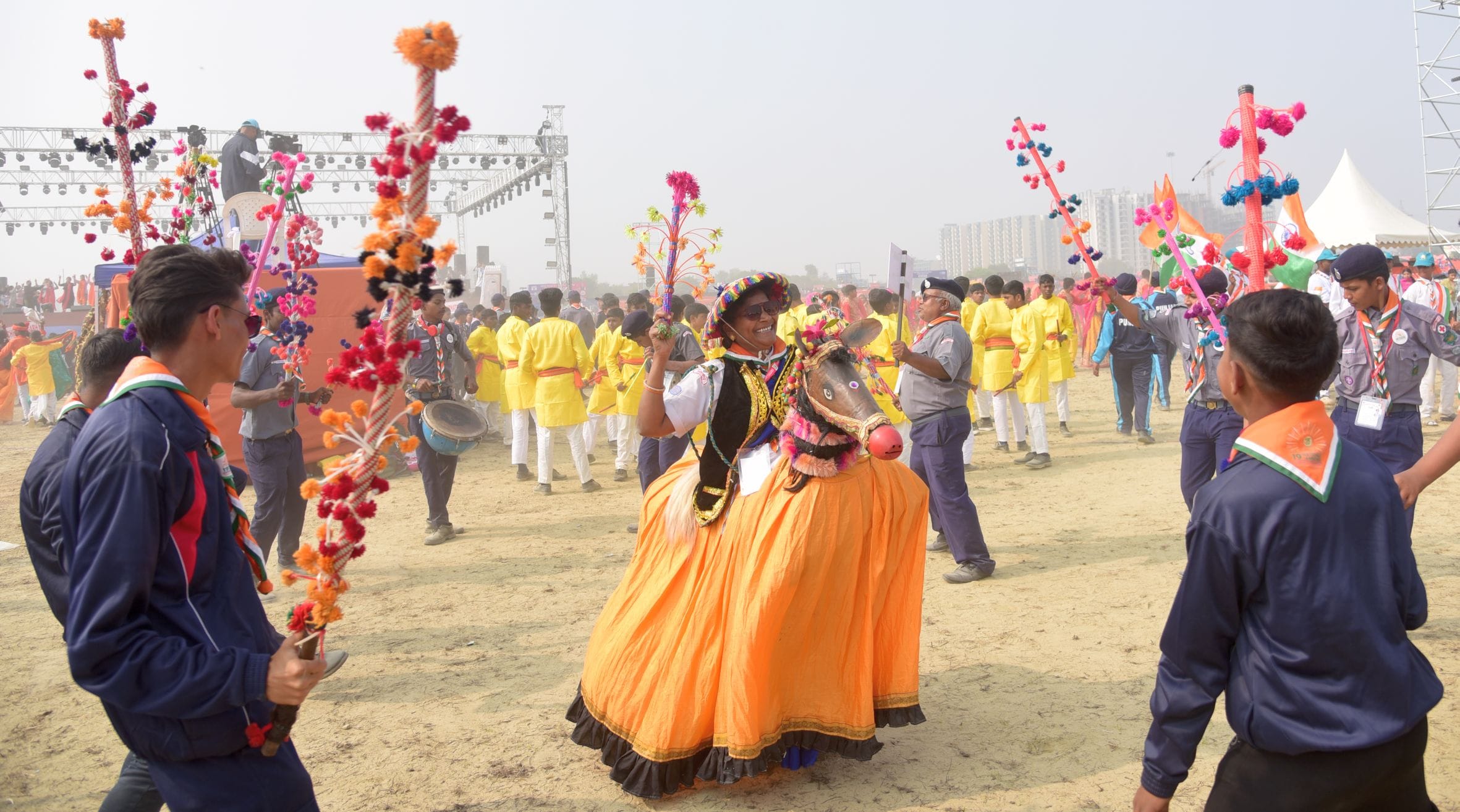 वृंदावन स्थित डिफेंस एक्सपो ग्राउंड में रविवार से शुरू हुए 19वें भारत स्काउट्स एंड गाइड्स के सा वृंदावन स्थित डिफेंस एक्सपो ग्राउंड में रविवार से शुरू हुए 19वें भारत स्काउट्स एंड गाइड्स के सा