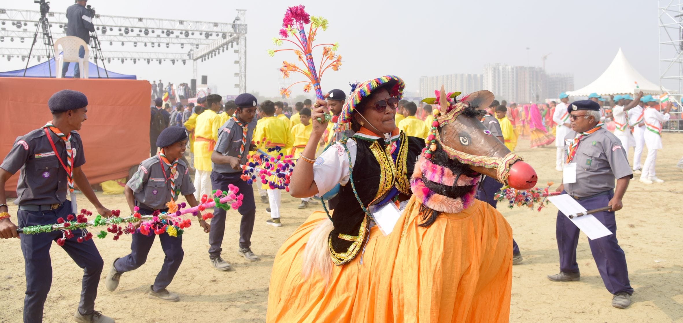 वृंदावन स्थित डिफेंस एक्सपो ग्राउंड में रविवार से शुरू हुए 19वें भारत स्काउट्स एंड गाइड्स के सा वृंदावन स्थित डिफेंस एक्सपो ग्राउंड में रविवार से शुरू हुए 19वें भारत स्काउट्स एंड गाइड्स के सा