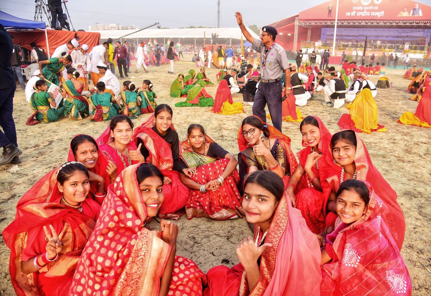 वृंदावन स्थित डिफेंस एक्सपो ग्राउंड में 19वें भारत स्काउट्स एंड गाइड्स के वार्षिक सम्मेलन जंबूर