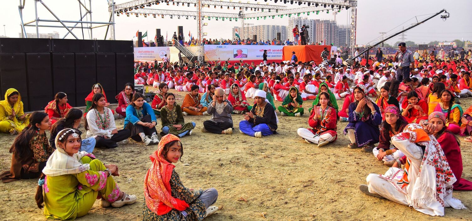 वृंदावन स्थित डिफेंस एक्सपो ग्राउंड में 19वें भारत स्काउट्स एंड गाइड्स के वार्षिक सम्मेलन जंबूर