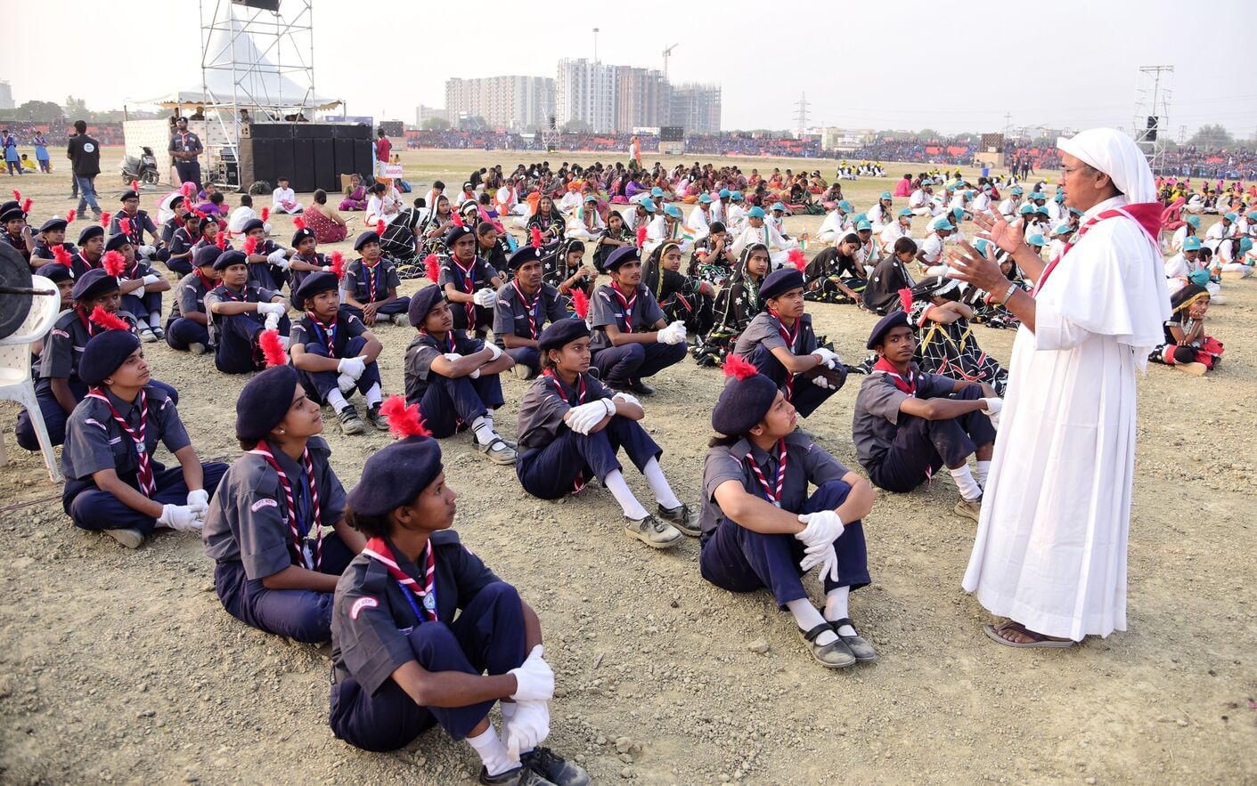 वृंदावन स्थित डिफेंस एक्सपो ग्राउंड में 19वें भारत स्काउट्स एंड गाइड्स के वार्षिक सम्मेलन जंबूर