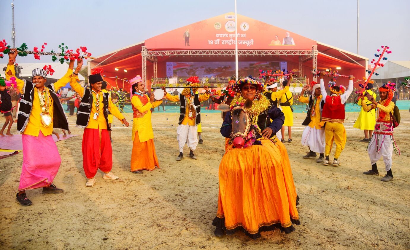 वृंदावन स्थित डिफेंस एक्सपो ग्राउंड में 19वें भारत स्काउट्स एंड गाइड्स के वार्षिक सम्मेलन जंबूर