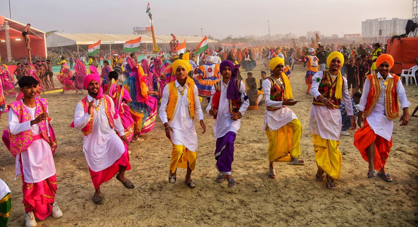 वृंदावन स्थित डिफेंस एक्सपो ग्राउंड में 19वें भारत स्काउट्स एंड गाइड्स के वार्षिक सम्मेलन जंबूर