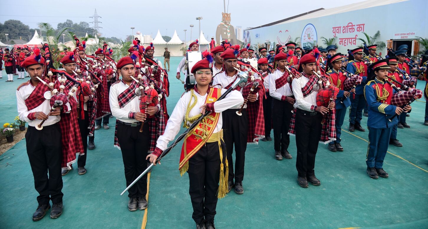 वृंदावन स्थित डिफेंस एक्सपो ग्राउंड में 19वें भारत स्काउट्स एंड गाइड्स के वार्षिक सम्मेलन जंबूर