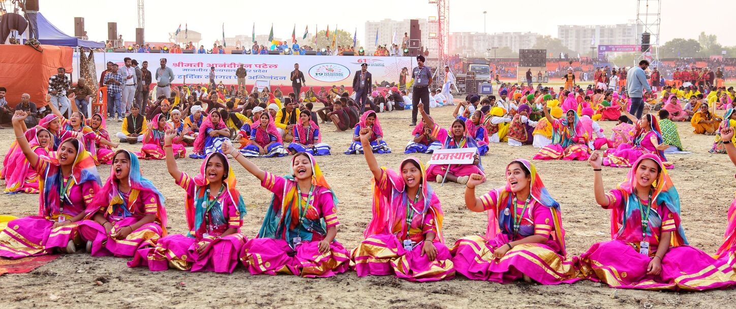 वृंदावन स्थित डिफेंस एक्सपो ग्राउंड में 19वें भारत स्काउट्स एंड गाइड्स के वार्षिक सम्मेलन जंबूर