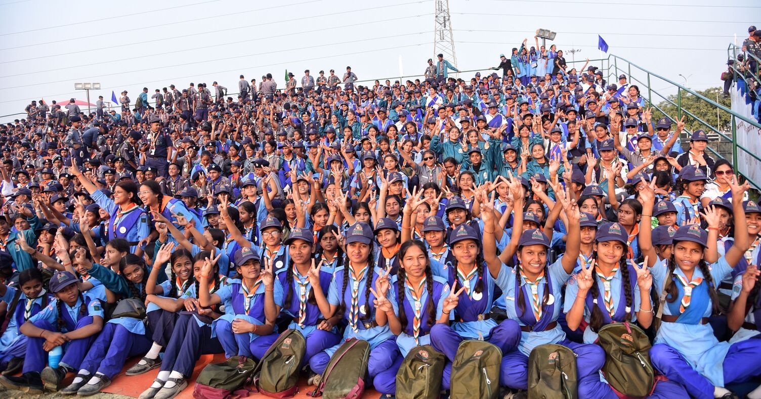 वृंदावन स्थित डिफेंस एक्सपो ग्राउंड में 19वें भारत स्काउट्स एंड गाइड्स के वार्षिक सम्मेलन जंबूर