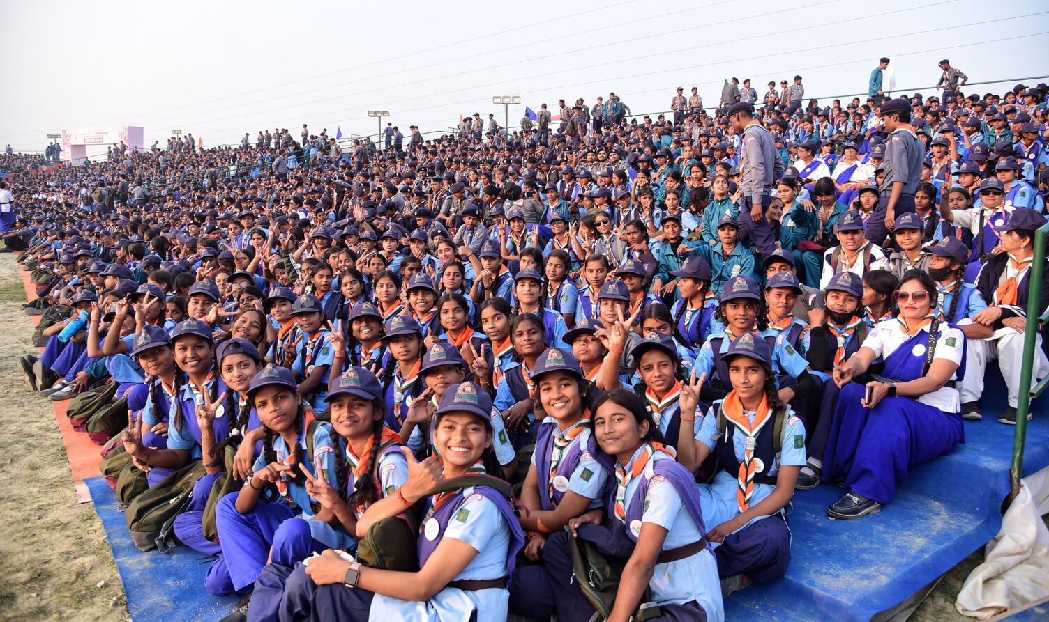 वृंदावन स्थित डिफेंस एक्सपो ग्राउंड में 19वें भारत स्काउट्स एंड गाइड्स के वार्षिक सम्मेलन जंबूर