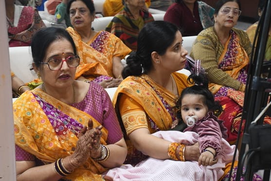 श्री खाटू श्याम मंदिर में श्रीमद्भागवत कथा के चौथे दिन कथावाचक किरीट भाई ने भक्त प्रहलाद की कथा