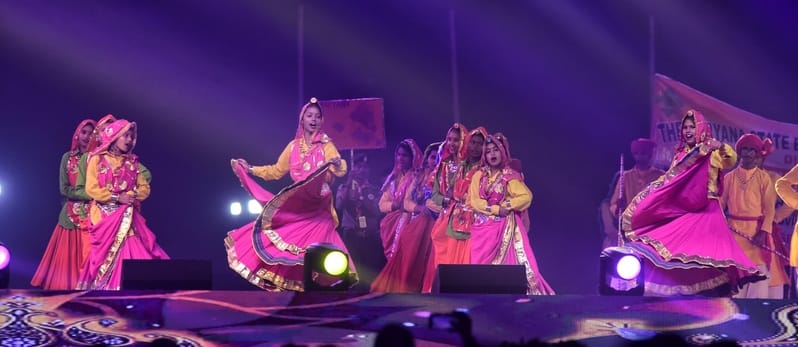 डिफेंस एक्सपो ग्राउंड में 19वीं राष्ट्रीय जंबूरी के समापन की पूर्व संध्या पर बृहस्पतिवार शाम हु डिफेंस एक्सपो ग्राउंड में 19वीं राष्ट्रीय जंबूरी के समापन की पूर्व संध्या पर बृहस्पतिवार शाम हु