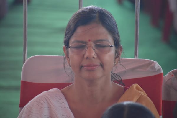ब्रह्माकुमारीज के समारोह में मौजूद राष्ट्रपति द्रौपदी मुर्मू, राज्यपाल आनंदीबेन पटेल, मुख्यमंत्