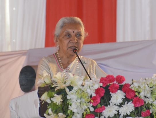 ब्रह्माकुमारीज के समारोह में मौजूद राष्ट्रपति द्रौपदी मुर्मू, राज्यपाल आनंदीबेन पटेल, मुख्यमंत्
