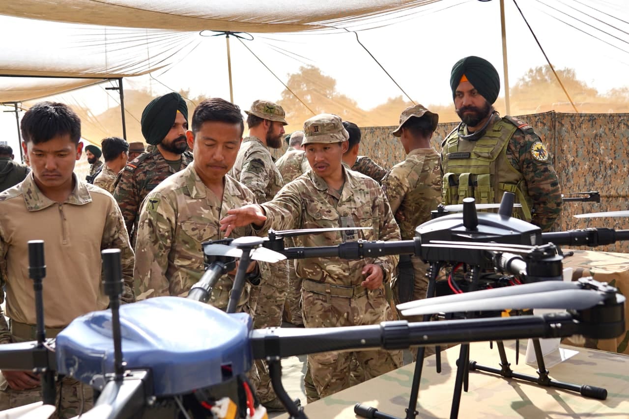 सिरोही। महाजन फील्ड रेंज में भारत- यूके संयुक्त सैन्य अभ्यास के 8 वें संस्करण में दोनों सेनाओं 