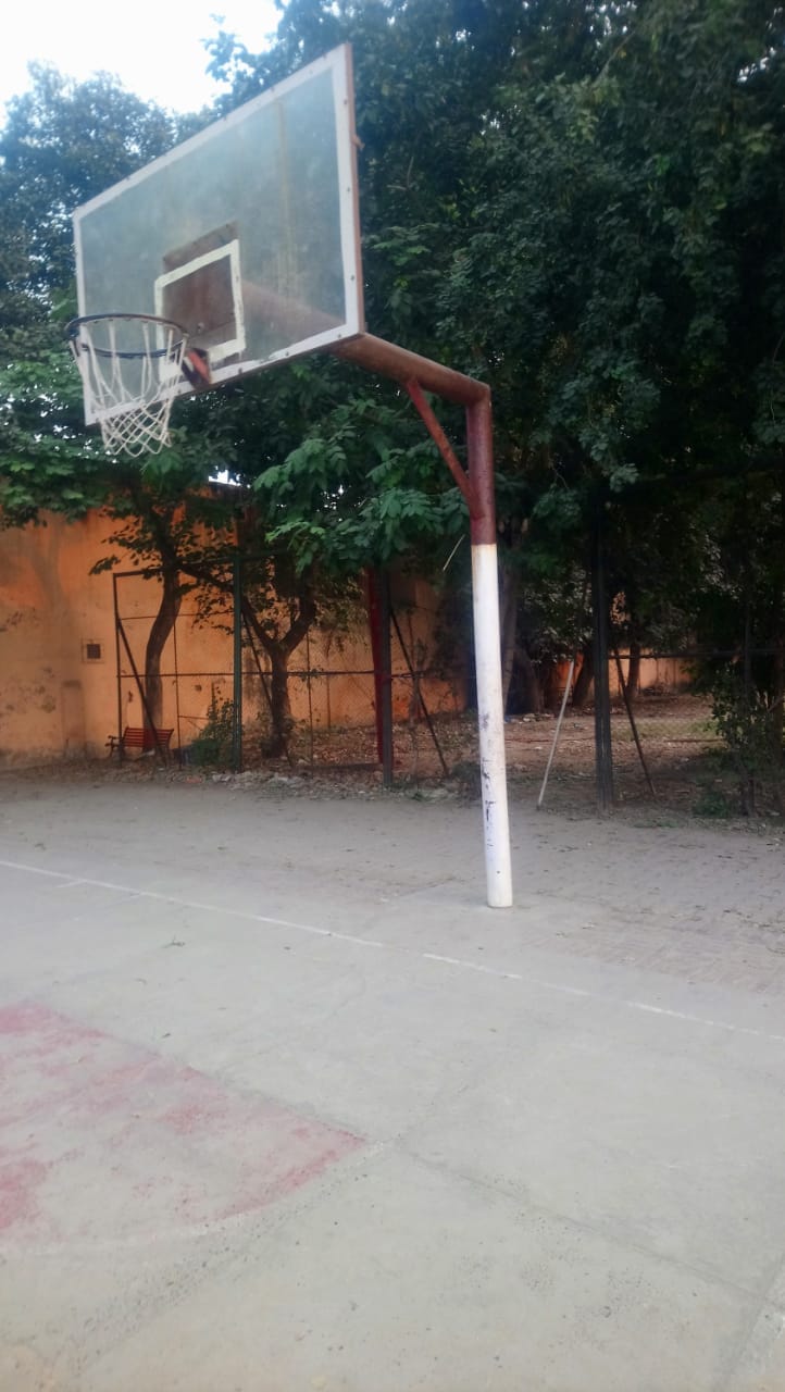 सिवाह गांव स्थित स्टेडियम में लगा पोल। संवाद