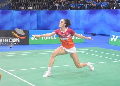 सैयद मोदी इंडिया इंटरनेशनल एचएसबीसी वर्ल्ड टूर सुपर 300 बैडमिंटन चैंपियनशिप के मुकाबले के दौरान सैयद मोदी इंडिया इंटरनेशनल एचएसबीसी वर्ल्ड टूर सुपर 300 बैडमिंटन चैंपियनशिप के मुकाबले के दौरान