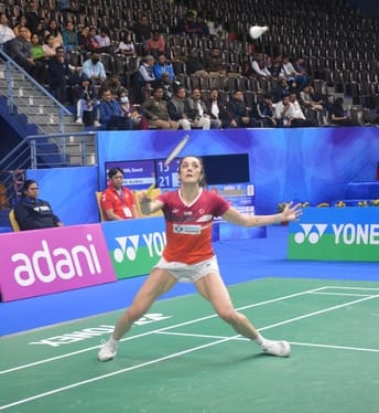 सैयद मोदी इंडिया इंटरनेशनल एचएसबीसी वर्ल्ड टूर सुपर 300 बैडमिंटन चैंपियनशिप के मुकाबले के दौरान सैयद मोदी इंडिया इंटरनेशनल एचएसबीसी वर्ल्ड टूर सुपर 300 बैडमिंटन चैंपियनशिप के मुकाबले के दौरान