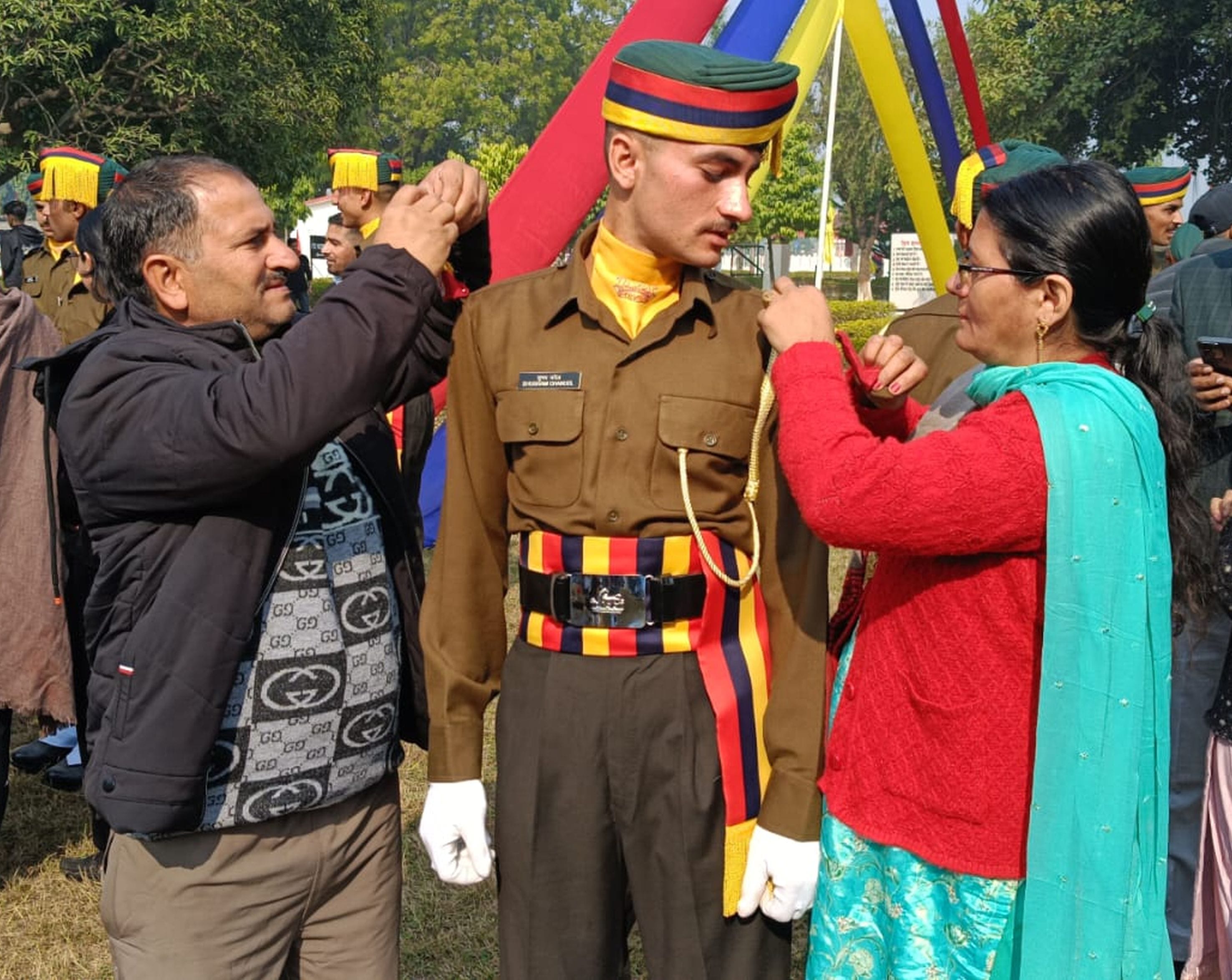 40-डोगरा रेजिमेंट सेंटर में आयोजित पासिंग आउट परेड में मौजूद रिक्रूट के जवान।-संवाद