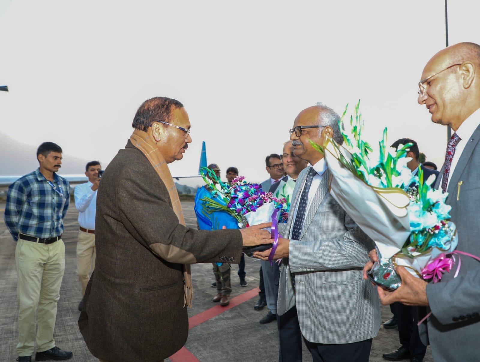 सुप्रीम कोर्ट के माननीय मुख्य न्यायाधिपति का खजुराहो आगमन पर हुआ आत्मीय स्वागत।