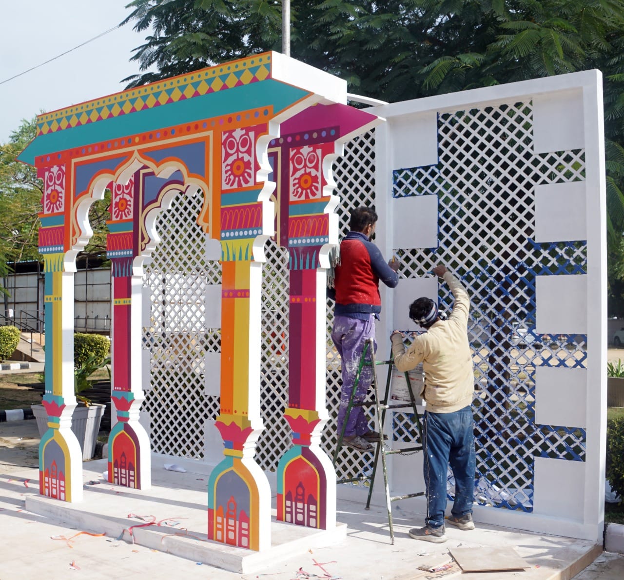 मुख्य सचिव वी. श्रीनिवास ने कार्यक्रम स्थल का जायजा लिया