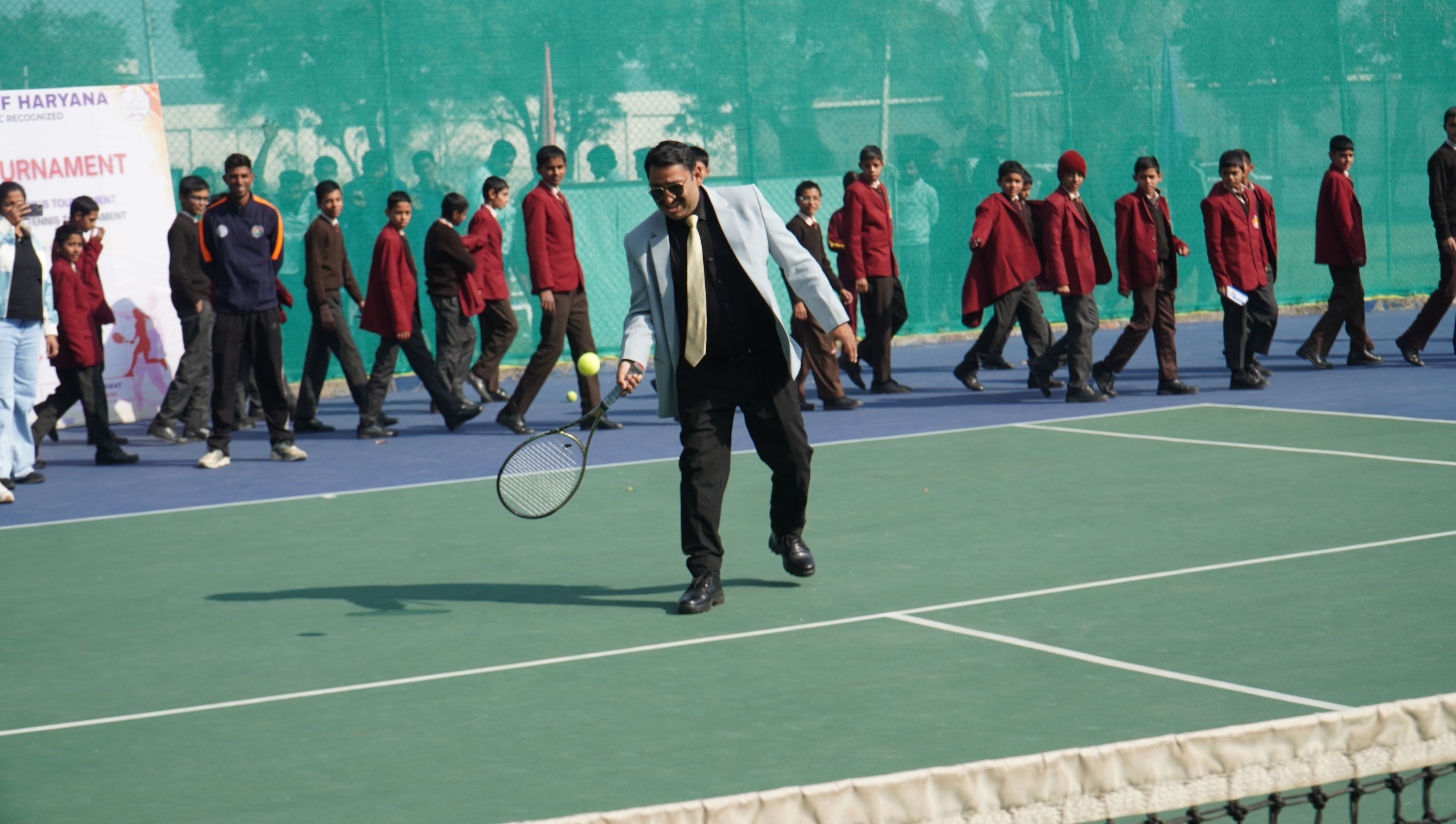 फोटो 14- सोनीपत के राई स्थित हरियाणा खेल विश्वविद्यालय में हरियाणा टेनिस एसोसिएशन के संयुक्त तत