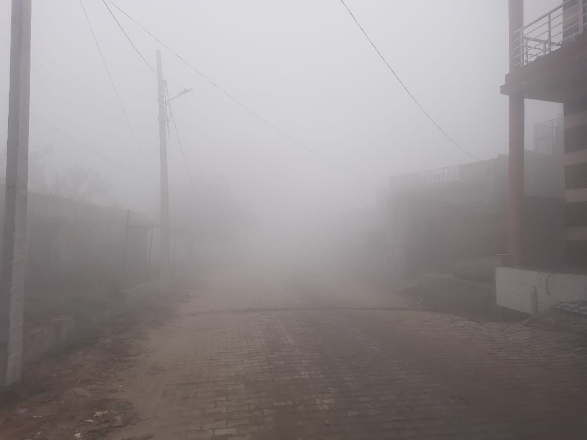 फोटो 33: सोनीपत में गांव हसनपुर के पास कोहरे के बीच जीटी रोड पर गुजरते वाहन। संवाद फोटो 33: सोनीपत में गांव हसनपुर के पास कोहरे के बीच जीटी रोड पर गुजरते वाहन। संवाद