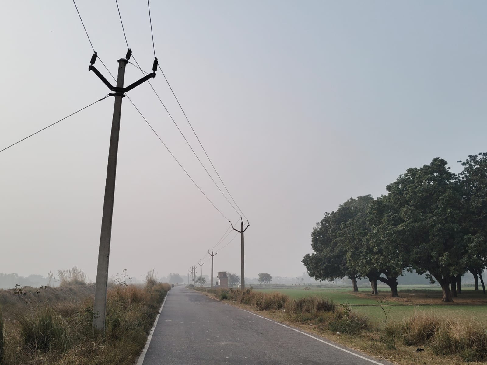 नेवादा क्षेत्र में बिना गार्डिंग के सड़कों के ऊपर से गुजरा हाइटेंशन लाइन नेवादा क्षेत्र में बिना गार्डिंग के सड़कों के ऊपर से गुजरा हाइटेंशन लाइन