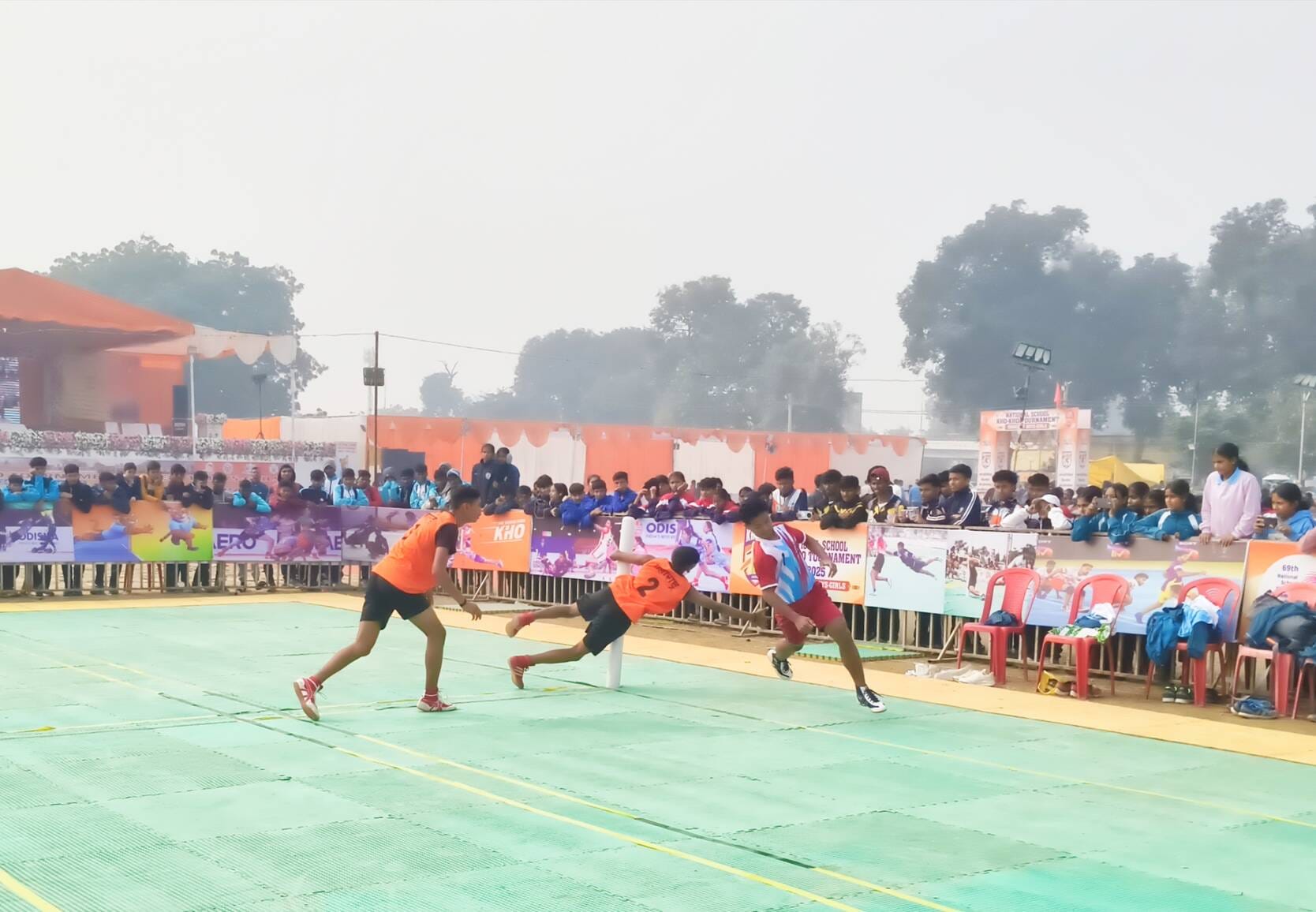 1-जीआईसी में आयोजित खो खो प्रतियोगिता में प्रतिभाग मौजूद खिलाड़ी।-संवाद