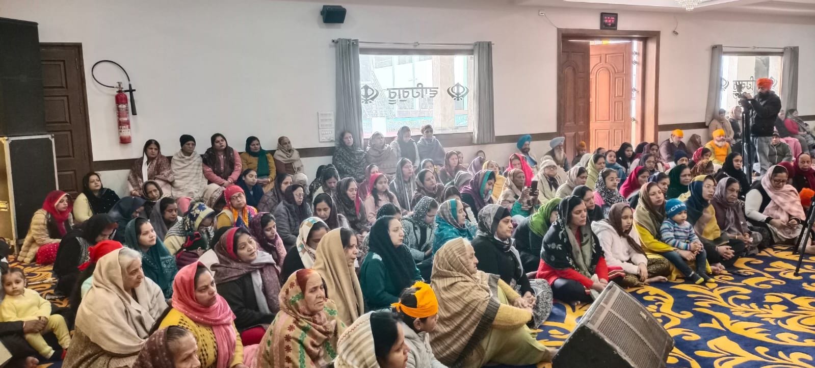 फोटो 04- सोनीपत के गीता भवन चौक स्थित गुरुद्वारा श्री गुरु नानक सत्संग सभा में शहीदी समागम में