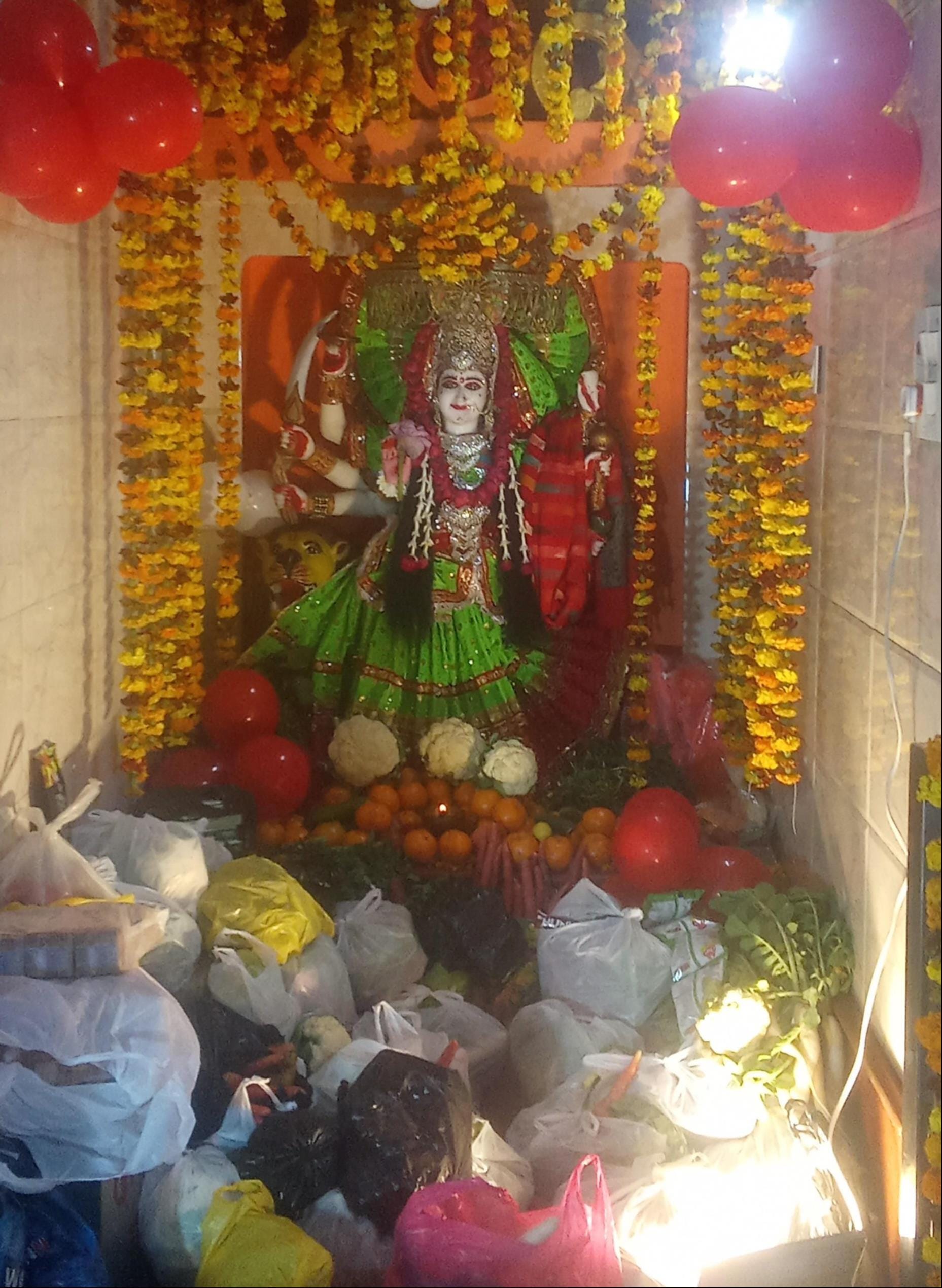 शामली सुभाष चौक पर मां शाकुंभरी जन्मोत्सव पर भंडारे में प्रसाद का वितरण करते श्रद्धालु । संवाद