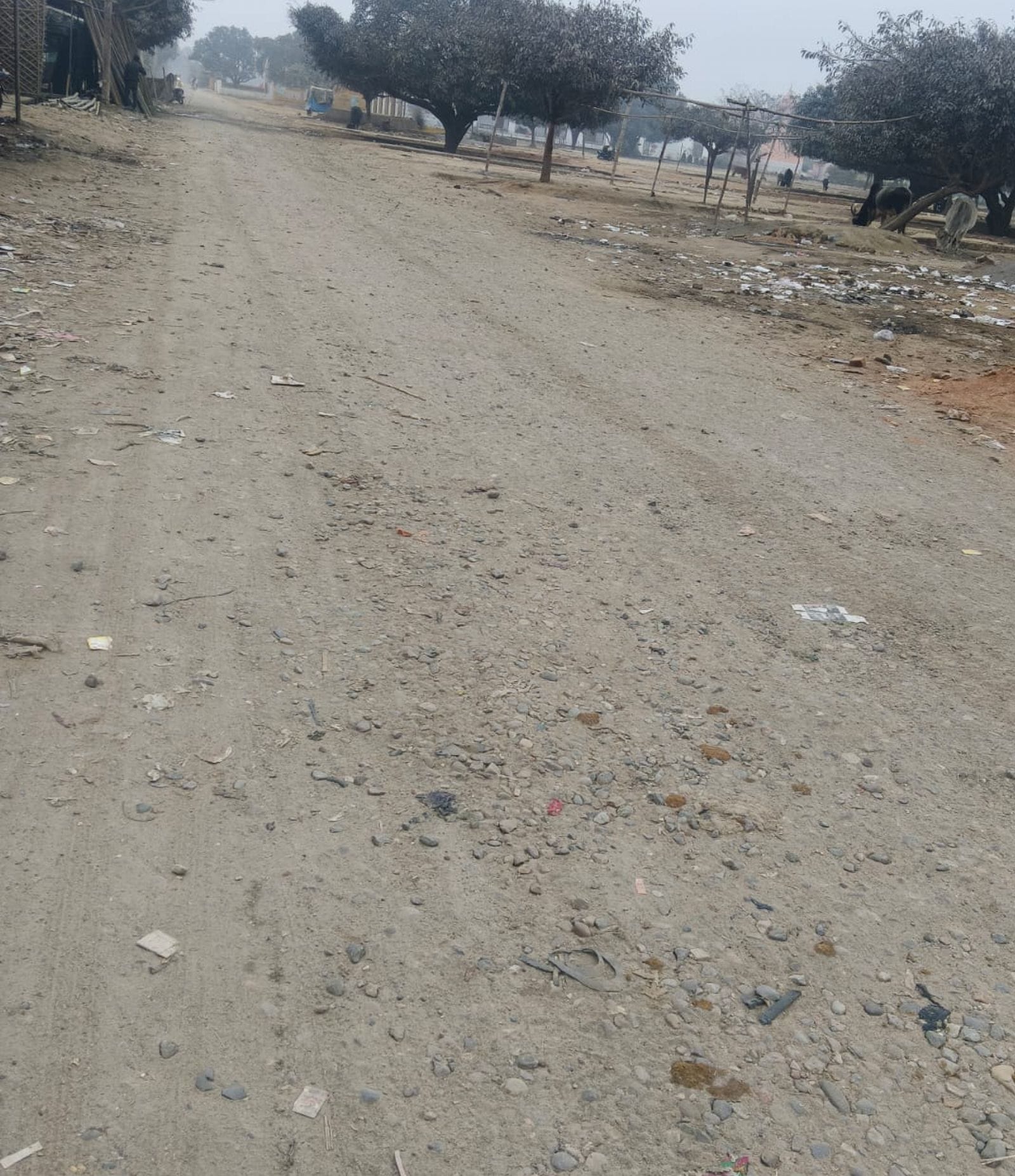 वजीरगंज से कुंवरगांव होते हुए अर्सिस को जाने वाला टूटी सड़क। संवाद