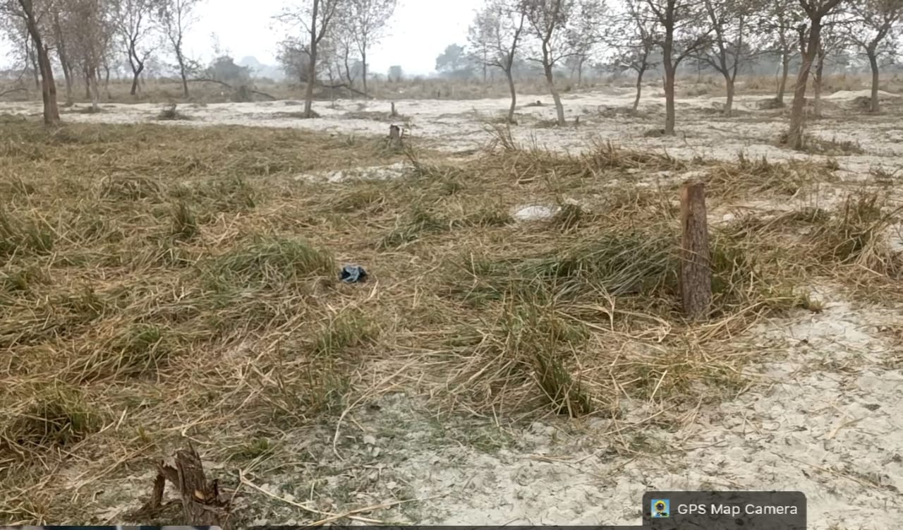 फोटो-14 कंचनपुर मार्ग पर कटरी धर्मपुर वन क्षेत्र में लगा वन विभाग का बोर्ड। संवाद