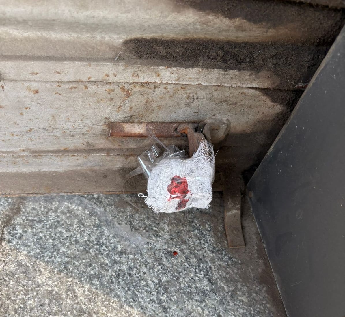 फोटो-52: बहादुरगढ़ में एक भवन को सील करने पहुंचे अधिकारियों से बातचीत करते भवन मालिक। स्त्रोत नग