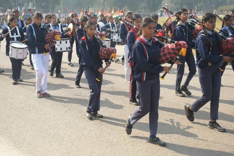 पुलिस लाइन में शनिवार से गणतंत्र दिवस परेड की रिहर्सल शुरू हुई। -संवाद पुलिस लाइन में शनिवार से गणतंत्र दिवस परेड की रिहर्सल शुरू हुई। -संवाद
