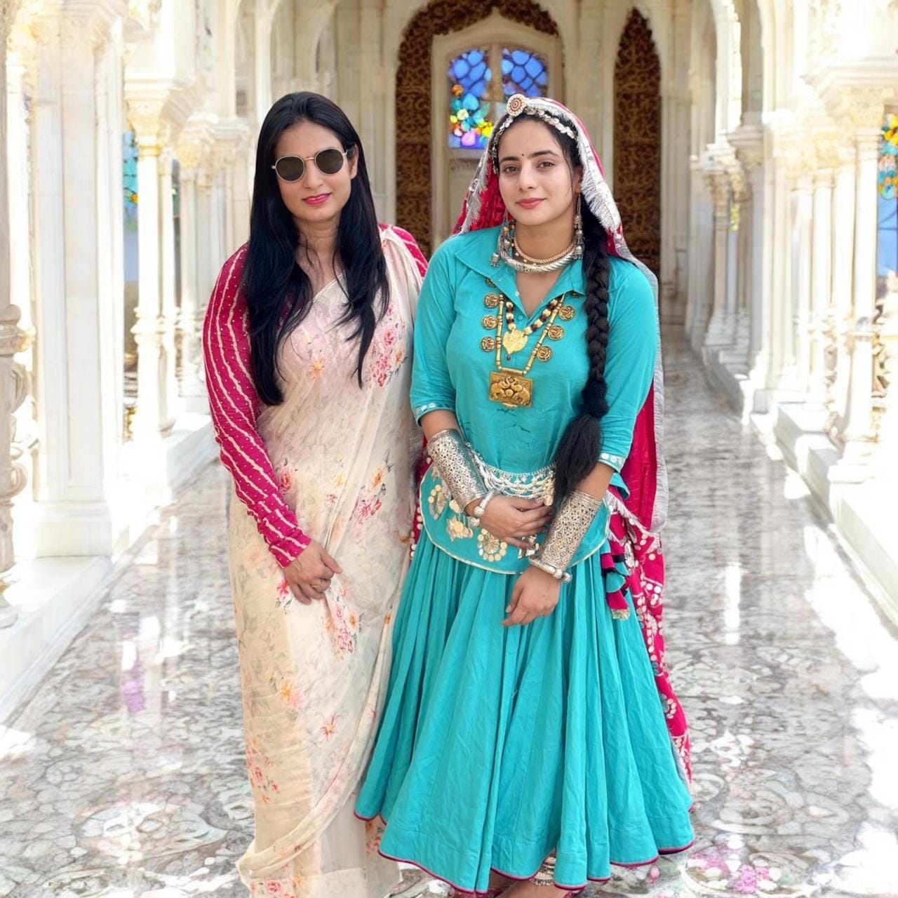 फोटो-57: बहादुरगढ़ निवासी मोनिका मान द्वारा बनाई गई हरियाणवी पोशाक पहने विदेशी महिला। स्त्रोत सो