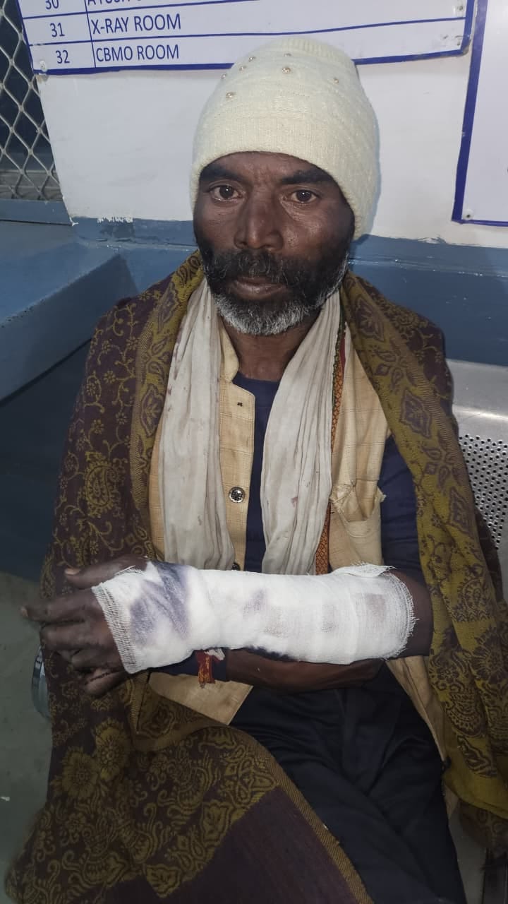 घायल किसान