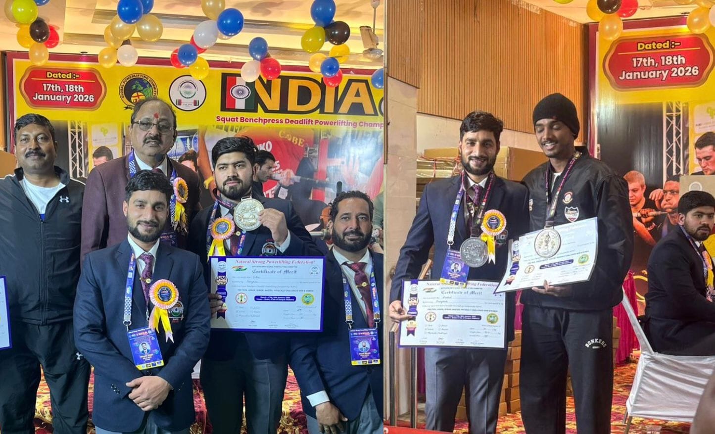 फोटो : सोनीपत के एटलस रोड स्थित रोटरी मिड टाउन क्लब परिसर में आयोजित इंडिया कप स्कॉट, बेंच प्रे