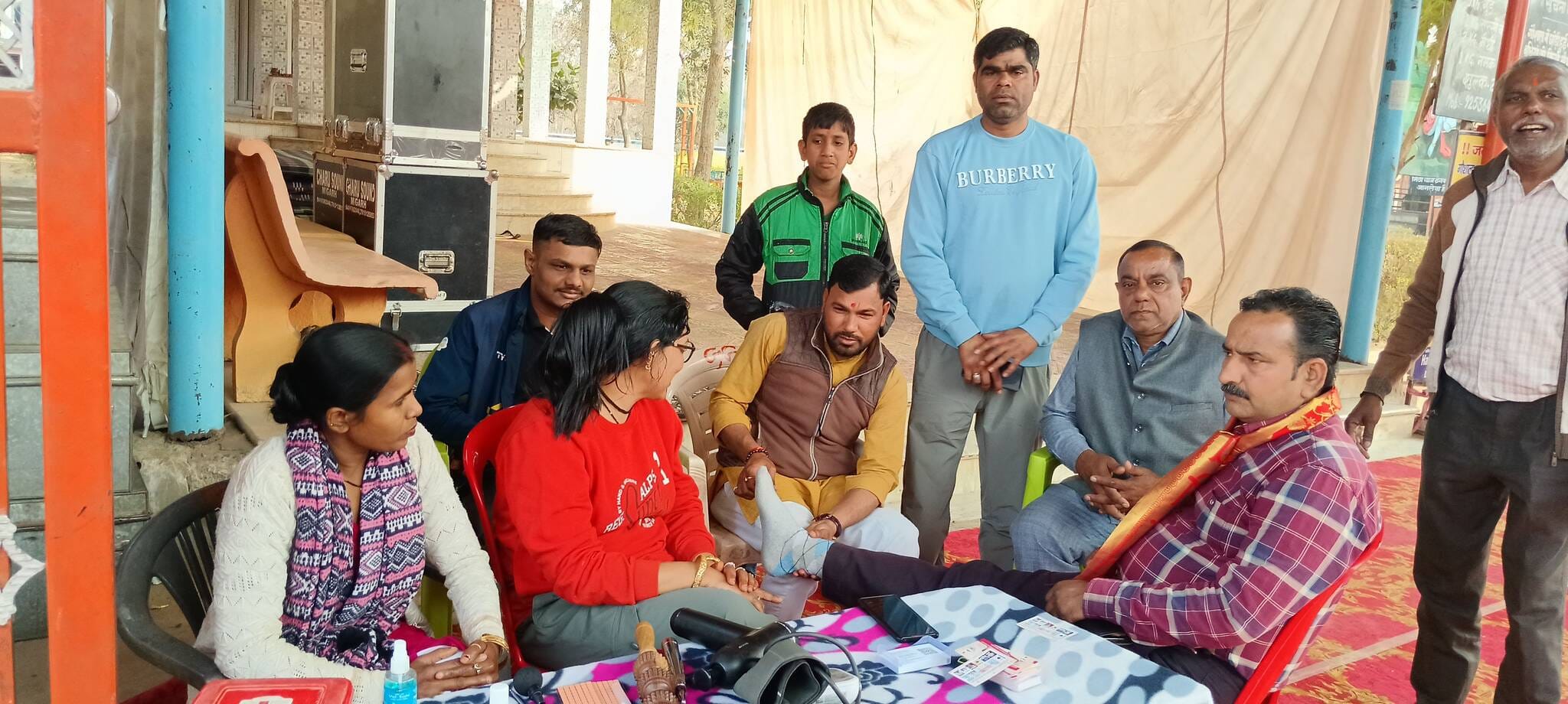 फोटो संख्या:74- श्री गोपाल गोशाला बुचियावाली में कथा सुनाती भगवताचार्या विदुषी बेला पारीक--संवा