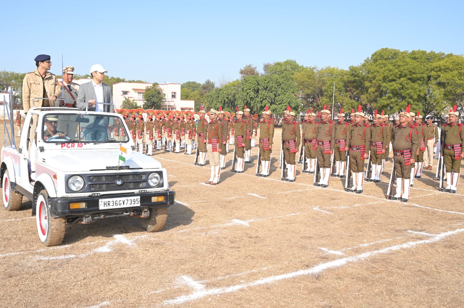 गणतंत्र दिवस समारोह को लेकर रिहर्सल करते प्रतिभागी। संवाद