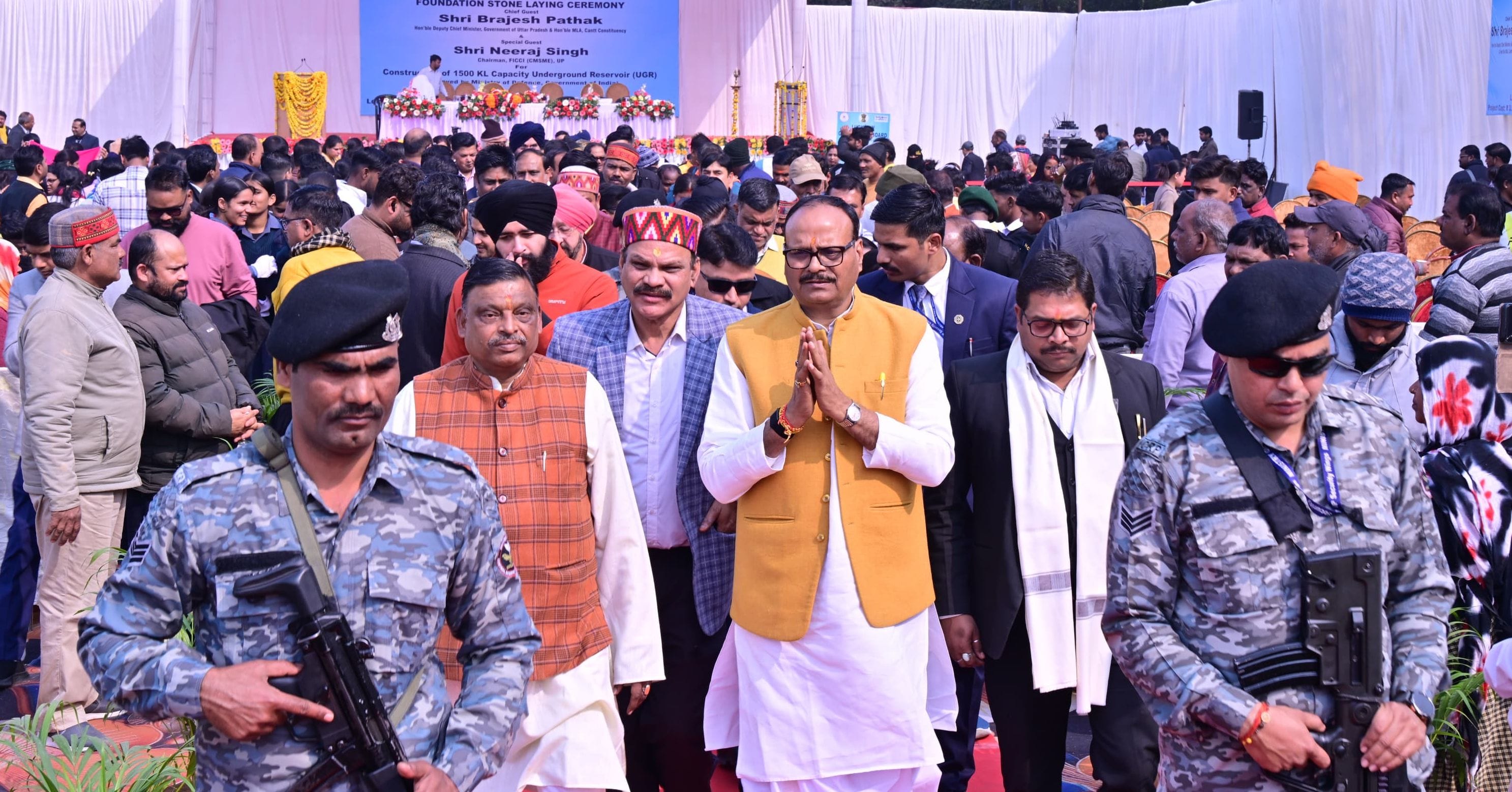 उपमुख्यमंत्री ने भूमिगत जलाशय का किया शिलान्यास।