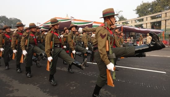 26 जनवरी को होने वाली परेड के लिए हुआ अंतिम पूर्वाभ्यास। 26 जनवरी को होने वाली परेड के लिए हुआ अंतिम पूर्वाभ्यास।