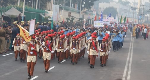 26 जनवरी को होने वाली परेड के लिए हुआ अंतिम पूर्वाभ्यास। 26 जनवरी को होने वाली परेड के लिए हुआ अंतिम पूर्वाभ्यास।