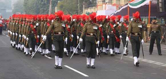 26 जनवरी को होने वाली परेड के लिए हुआ अंतिम पूर्वाभ्यास। 26 जनवरी को होने वाली परेड के लिए हुआ अंतिम पूर्वाभ्यास।