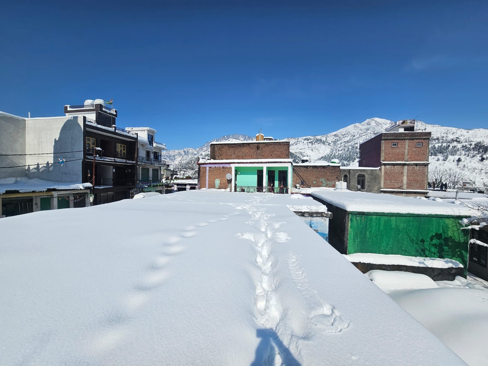 राजोरी के बुधल मे गिरी बर्फ के फोटो स्रोत स्थानीय लोग